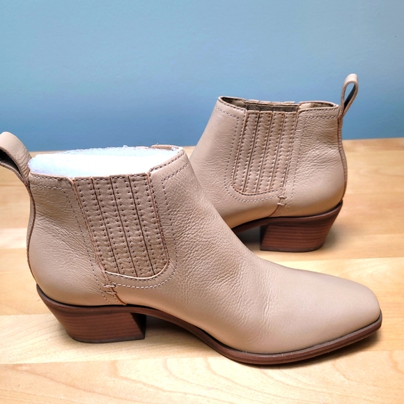 LUCKY BRAND | Idola Womens Leather Square Toe Ankle Booties, Sz 7 1/2 M - Picture 5 of 8